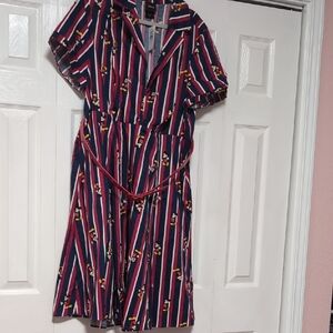 Disney Red and Blue Striped Dress